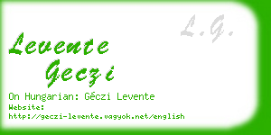 levente geczi business card