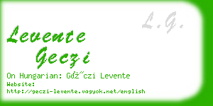 levente geczi business card